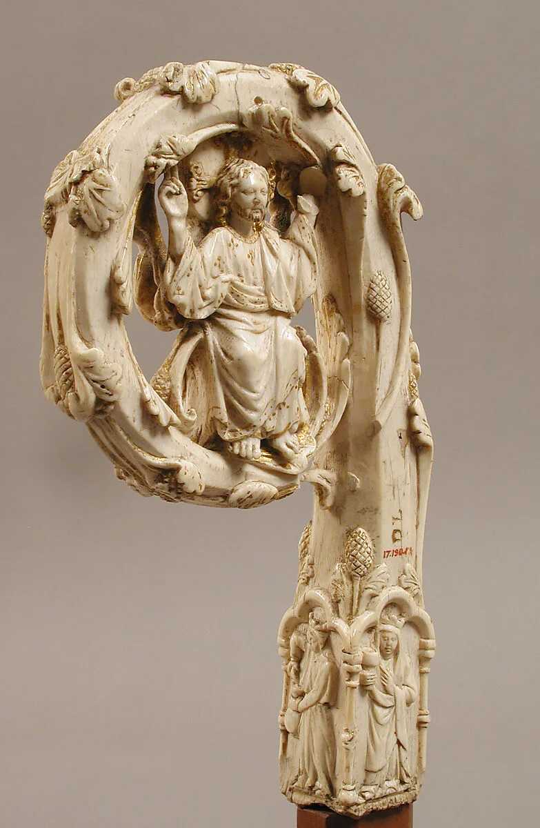 Crozier Head with Double Enthroned Christ — Unknown