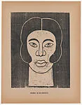 Head a woman facing the viewer, from the portfolio 'Los pequeños grabadores en madera, alumnos de la Escuela Preparatoria de Jalisco' (Guadalajara, Mexico 1925). — María Marín de Orozco