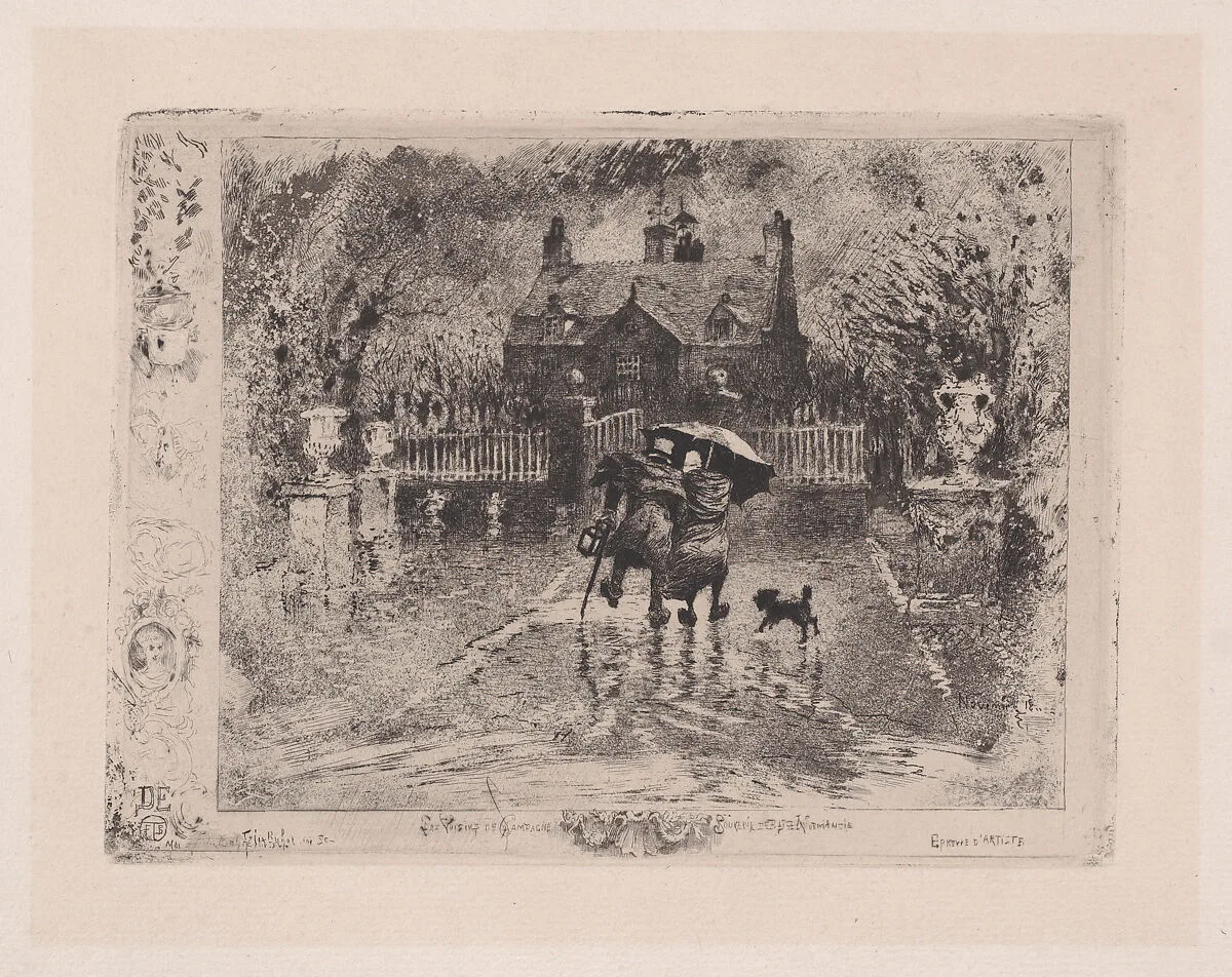 The Country Neighbors (Les Voisins de Campagne) — Félix-Hilaire Buhot