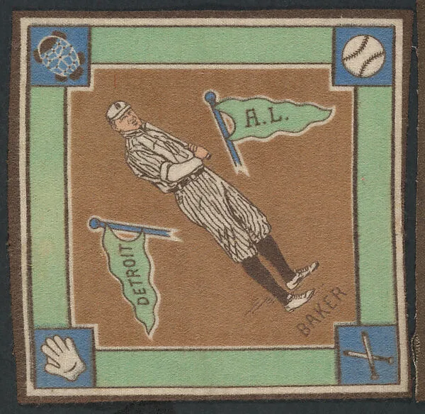 Del Baker, Detroit, American League from Baseball Players Felt Blanket series (B18) — Unknown