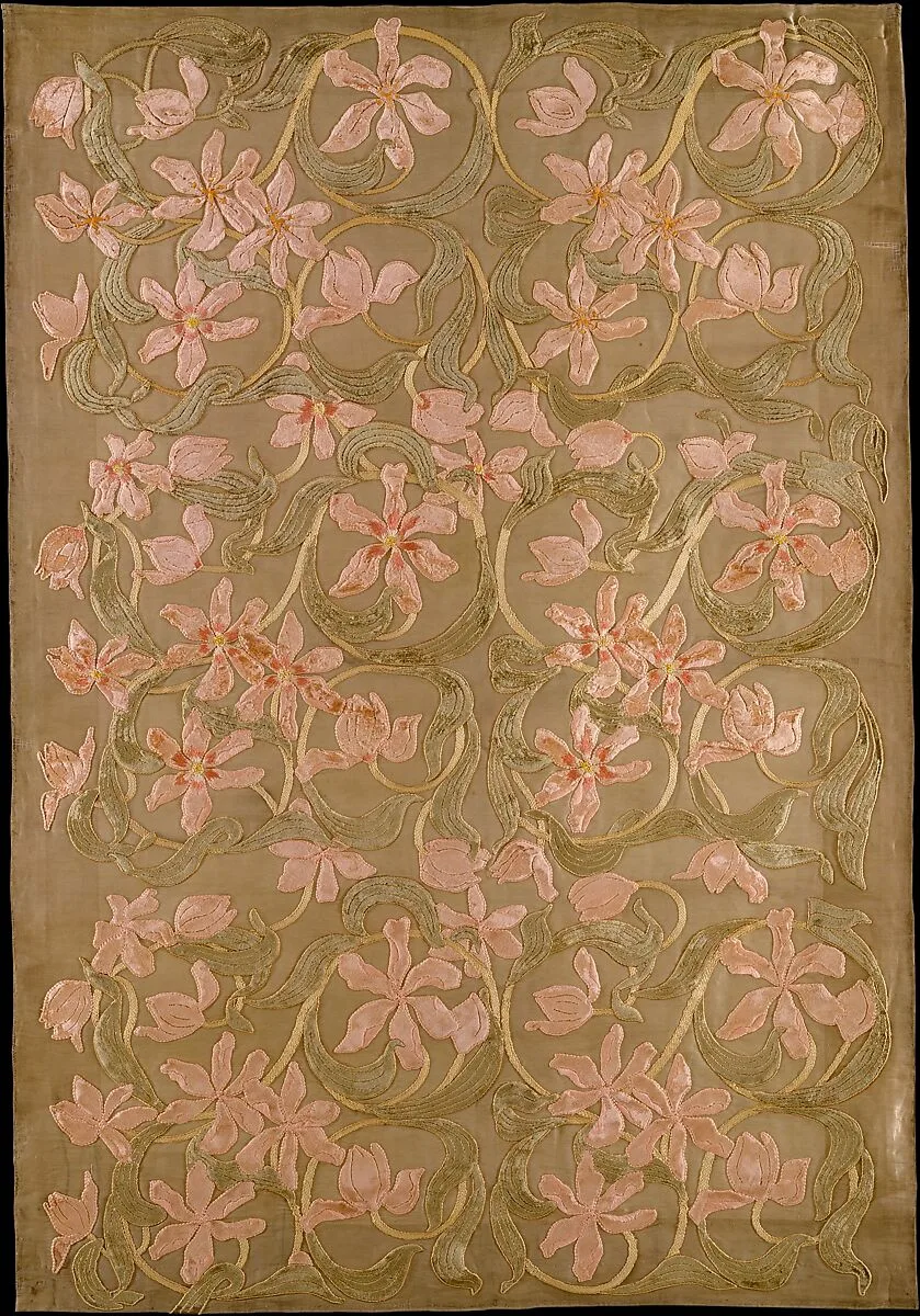 Tulips panel — Candace Wheeler|Cheney Brothers|Associated Artists