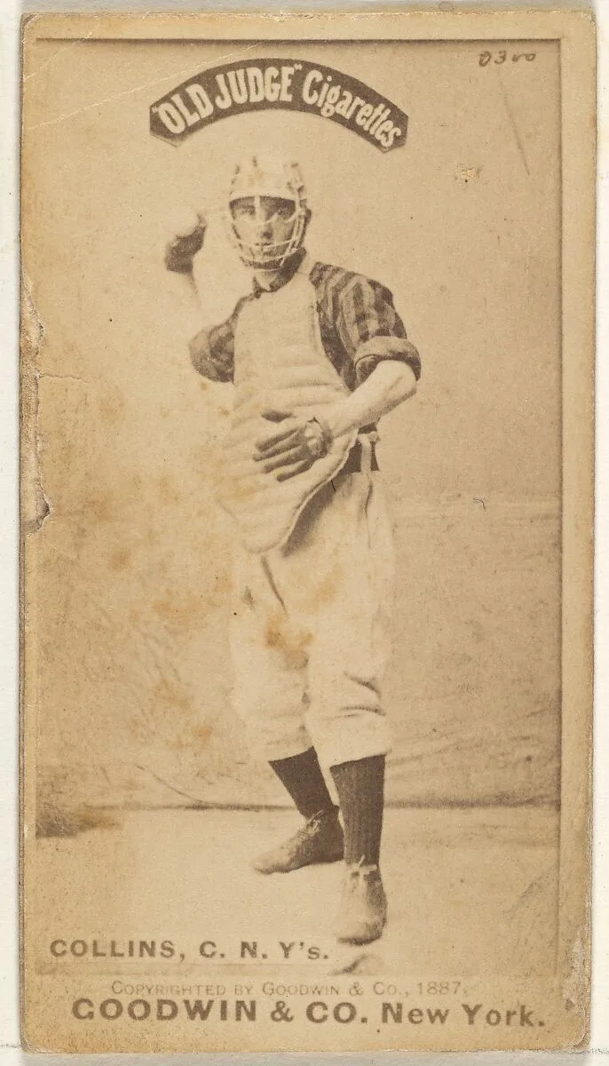 Bill Collins, Catcher, New York, from the Old Judge series (N172) for Old Judge Cigarettes — Goodwin & Company