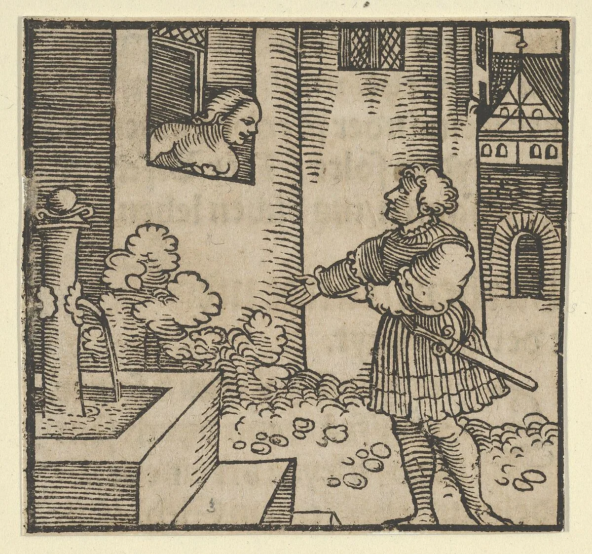 Ghita Locking out her Husband Tofano, from The Decameron — Hans Schäufelein|Giovanni Boccaccio|Heinrich Steiner