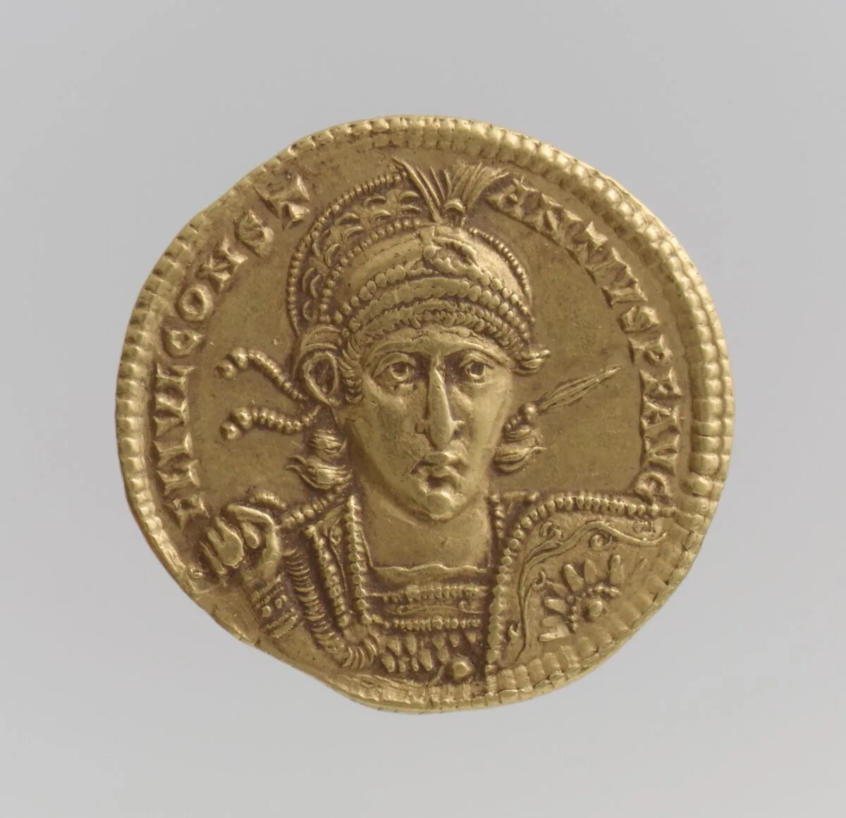 Gold Solidus of Constantine II — Unknown