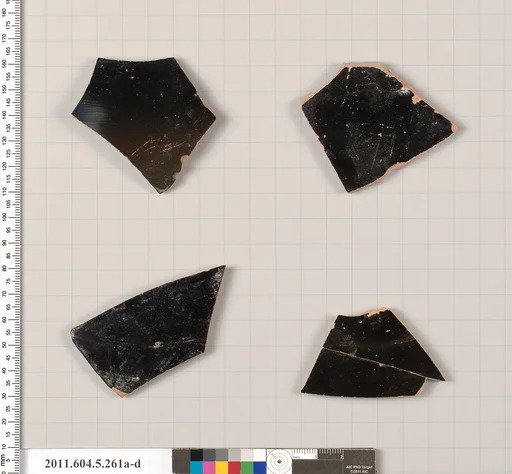 Terracotta fragments of kylikes (drinking cups)