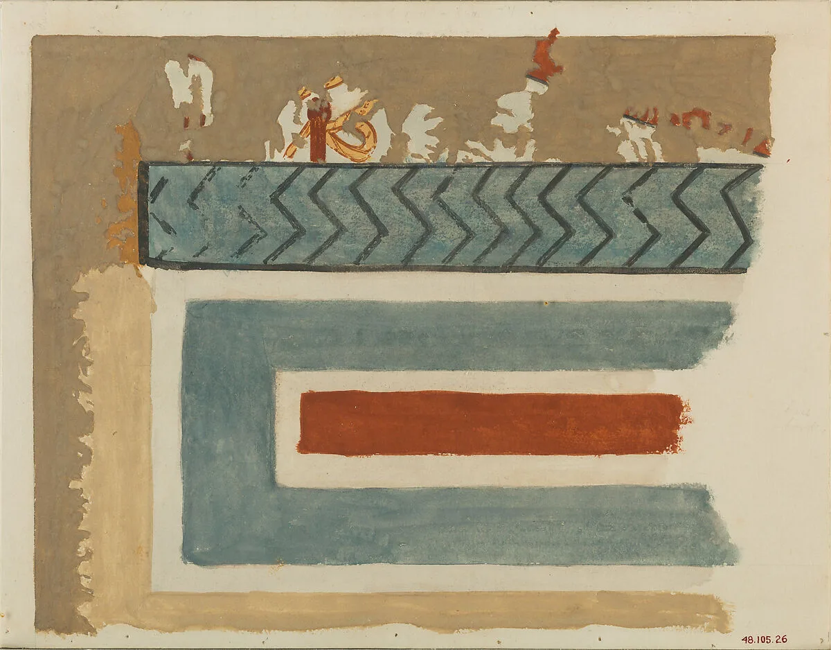 Boats Moored Along the Water, Winlock's Tomb 5 — Unknown Copyist
