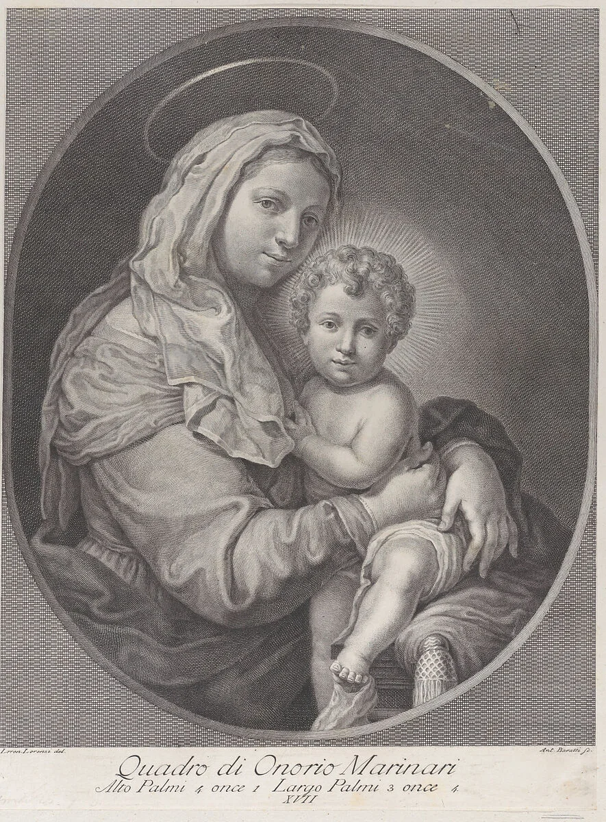 Virgin and Child — Onorio Marinari|Lorenzo Lorenzi|Antonio Baratti