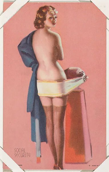 Social Security from Glamour Girls series (W424) — International Mutoscope Reel Company