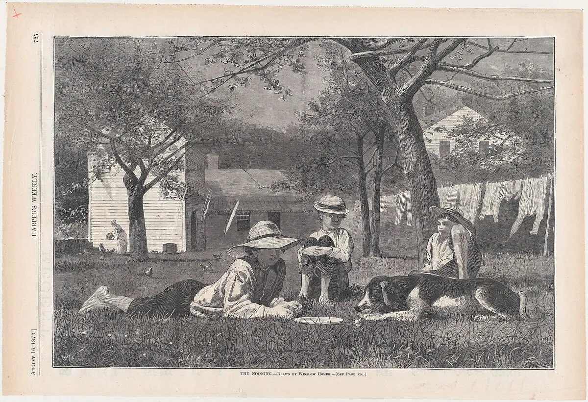 The Nooning (from "Harper's Weekly," Vol. XVII) — Winslow Homer|Harper's Weekly|Harper & Brothers
