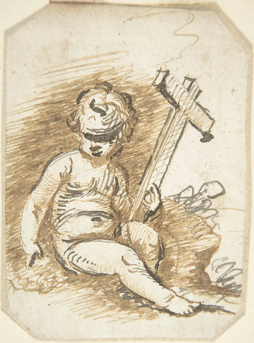 Infant Christ with the Cross — Anonymous, Spanish, School of Seville, 17th century