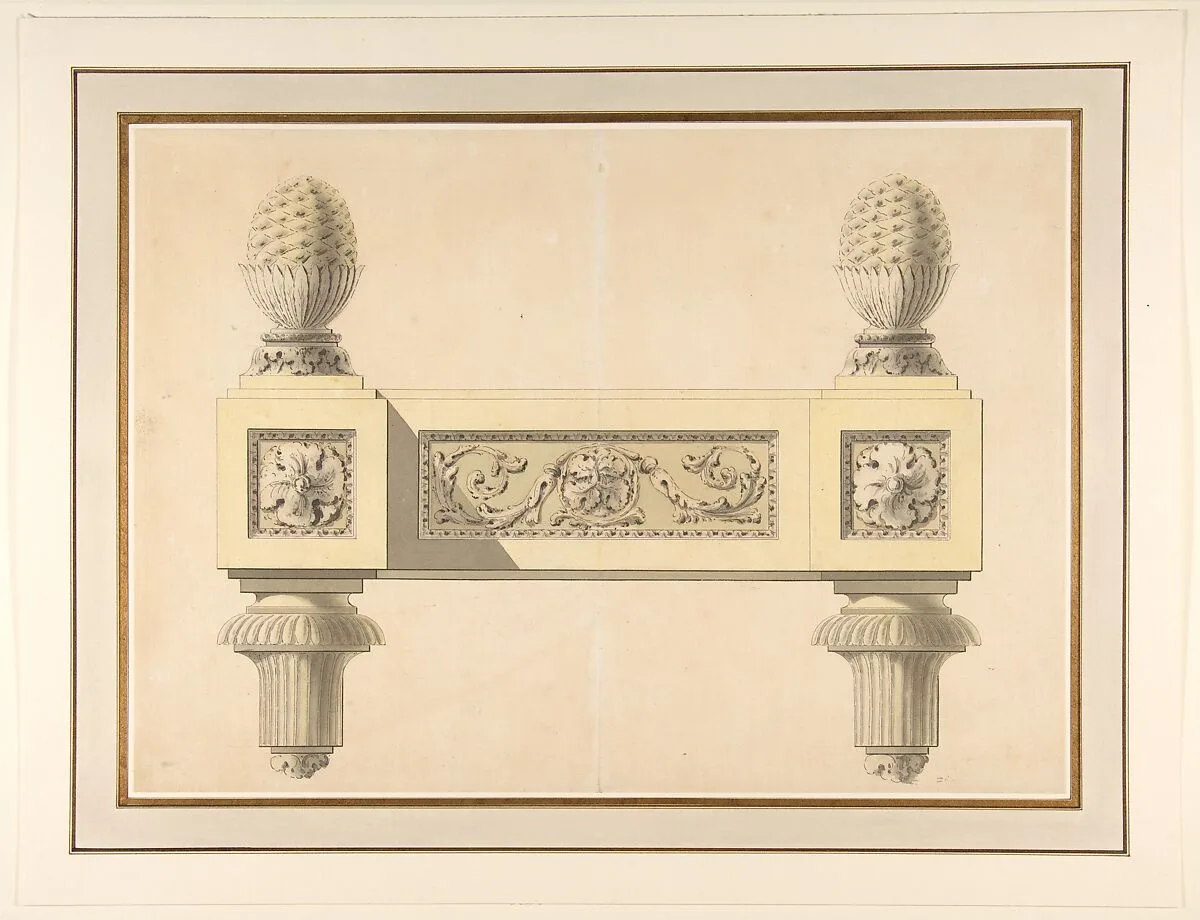 Design for Andirons — Jean Louis Prieur le Jeune