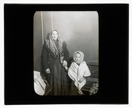 [Social Documentary Lantern Slide of New York]