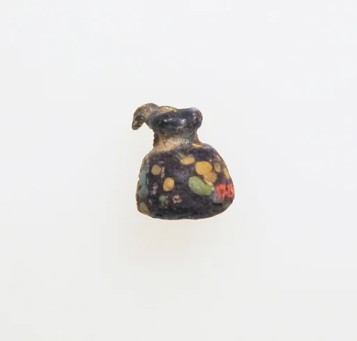 Glass pendant shaped like a jug