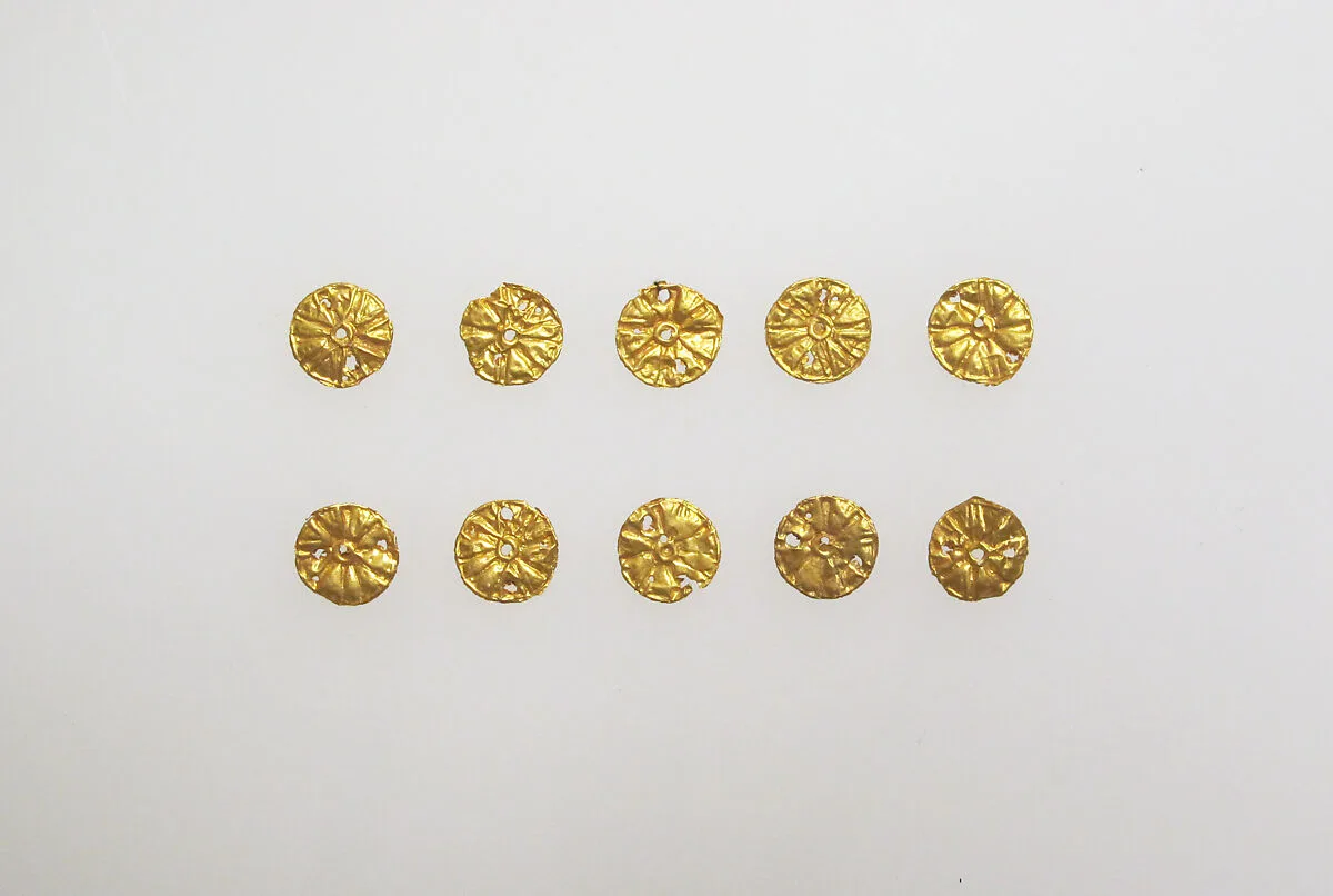 Bead ornaments, circular, 10 — Unknown