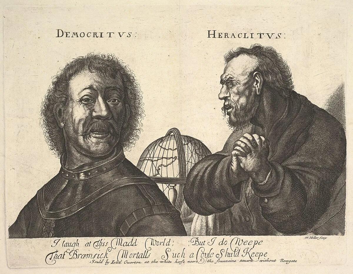 Democritus and Heraclitus — Wenceslaus Hollar|John Overton|Rembrandt (Rembrandt van Rijn)|Richard Gaywood|Jan Georg (Joris) van Vliet