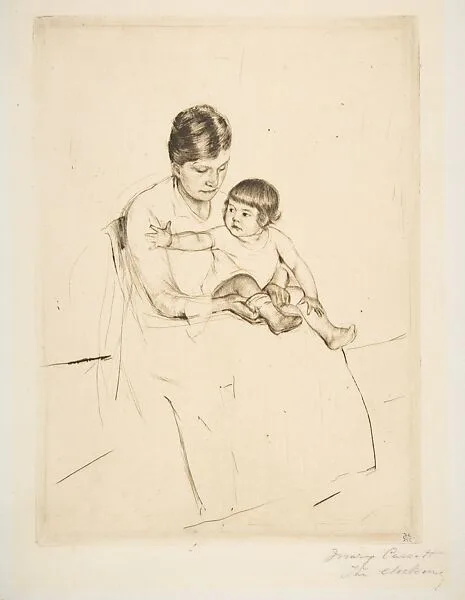 The Stocking — Mary Cassatt