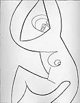 Seated Figure With Arms Raised