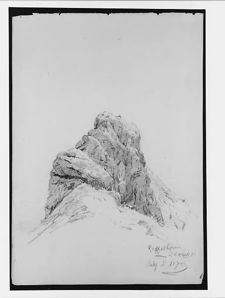 Riffelhorn from Zmutt Glacier, Zermatt, (from "Splendid Mountain Watercolours" Sketchbook) — John Singer Sargent