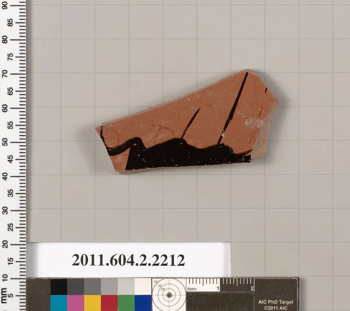 Terracotta fragment of a pot; unglazed on the inside — Unknown