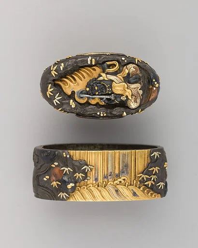Sword-Hilt Collar and Pommel (Fuchigashira)
