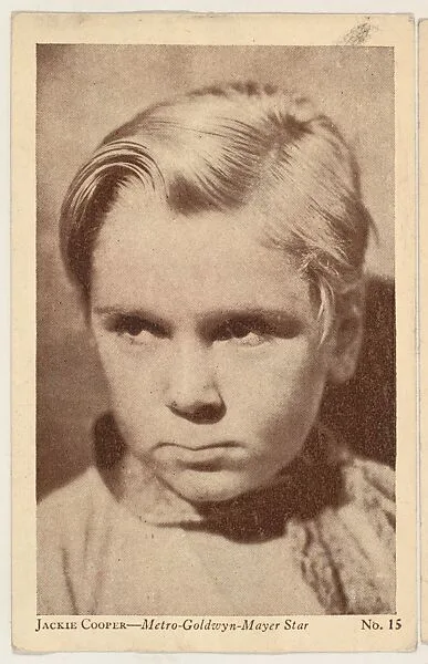 Jackie Cooper, No. 15, bakery card from the Film Stars series (D32), issued by the Drake Brothers Bakery — Drake Brothers Bakery