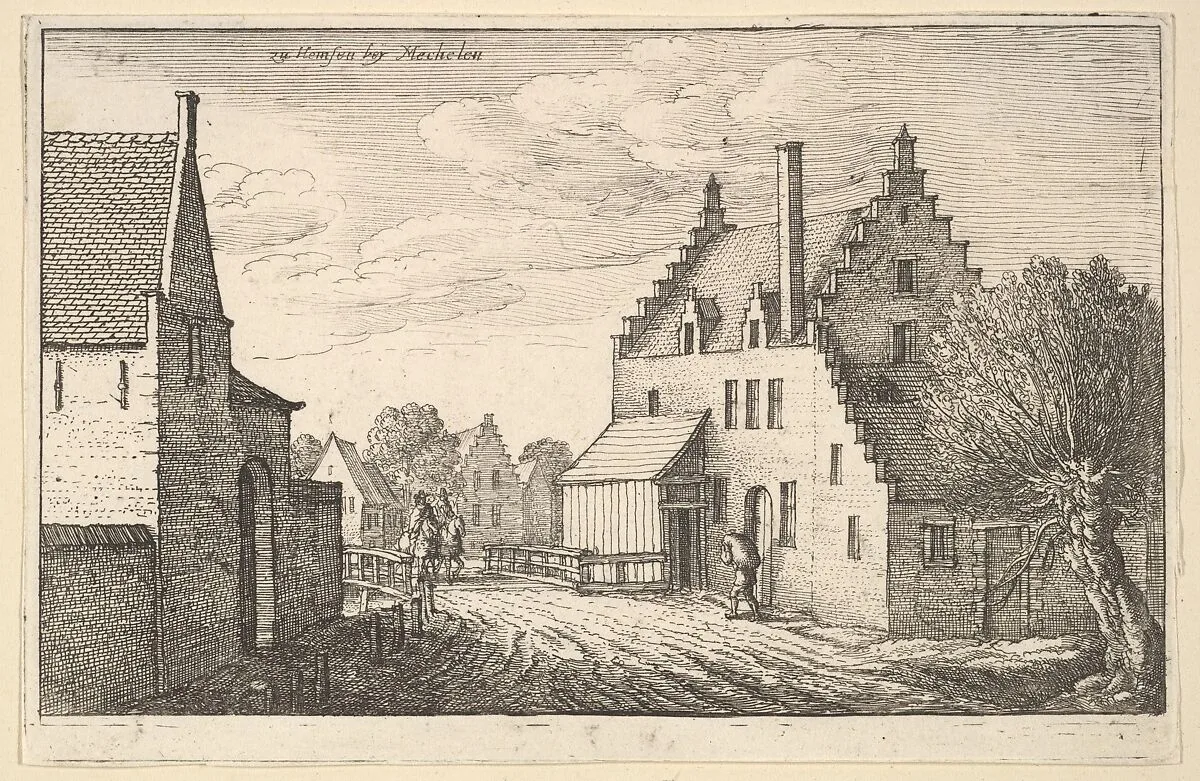 Mechelen (Mechlin), from "European Views" — Wenceslaus Hollar