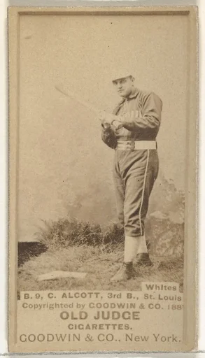 Alcott, 3rd Base, St. Louis Whites, from the Old Judge series (N172) for Old Judge Cigarettes
