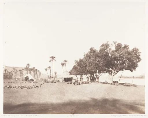 Korósko, Sycomores et Campement d'une Caravane pour le Sennâr