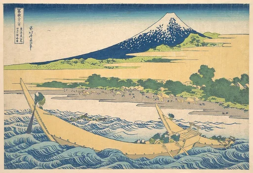 冨嶽三十六景 東海道江尻田子の浦略図|Tago Bay near Ejiri on the Tōkaidō (Tōkaidō Ejiri Tago no ura ryaku zu), from the series Thirty-six Views of Mount Fuji (Fugaku sanjūrokkei)