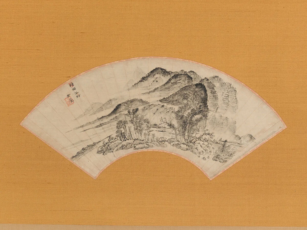 「残雨半村」図|“Lingering Rain over Half the Village” — Urakami (Uragami) Gyokudō 浦上玉堂