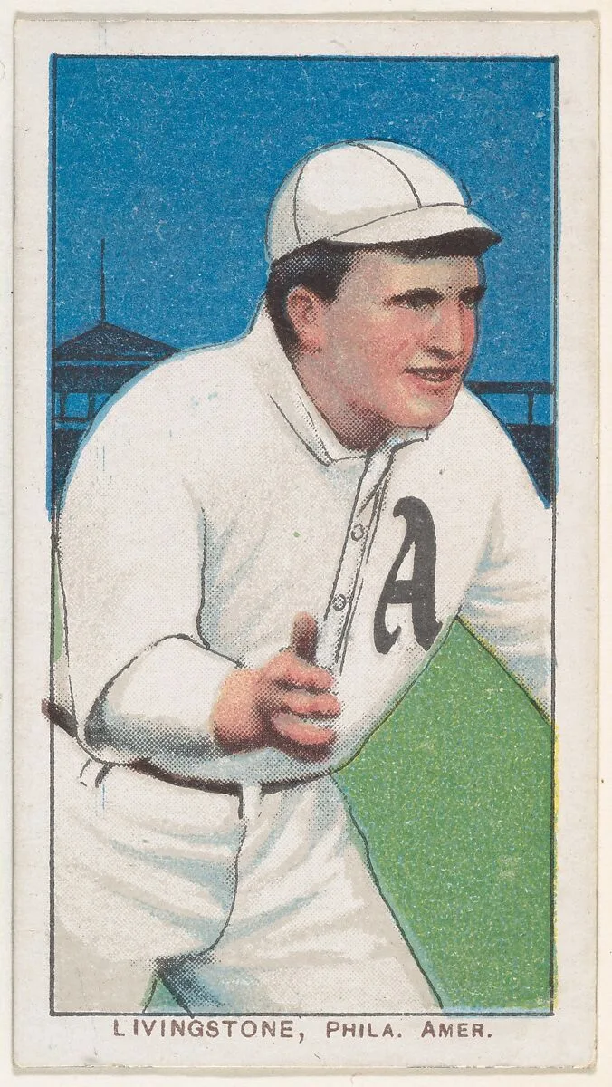 Livingstone, Philadelphia, American League, from the White Border series (T206) for the American Tobacco Company — American Tobacco Company