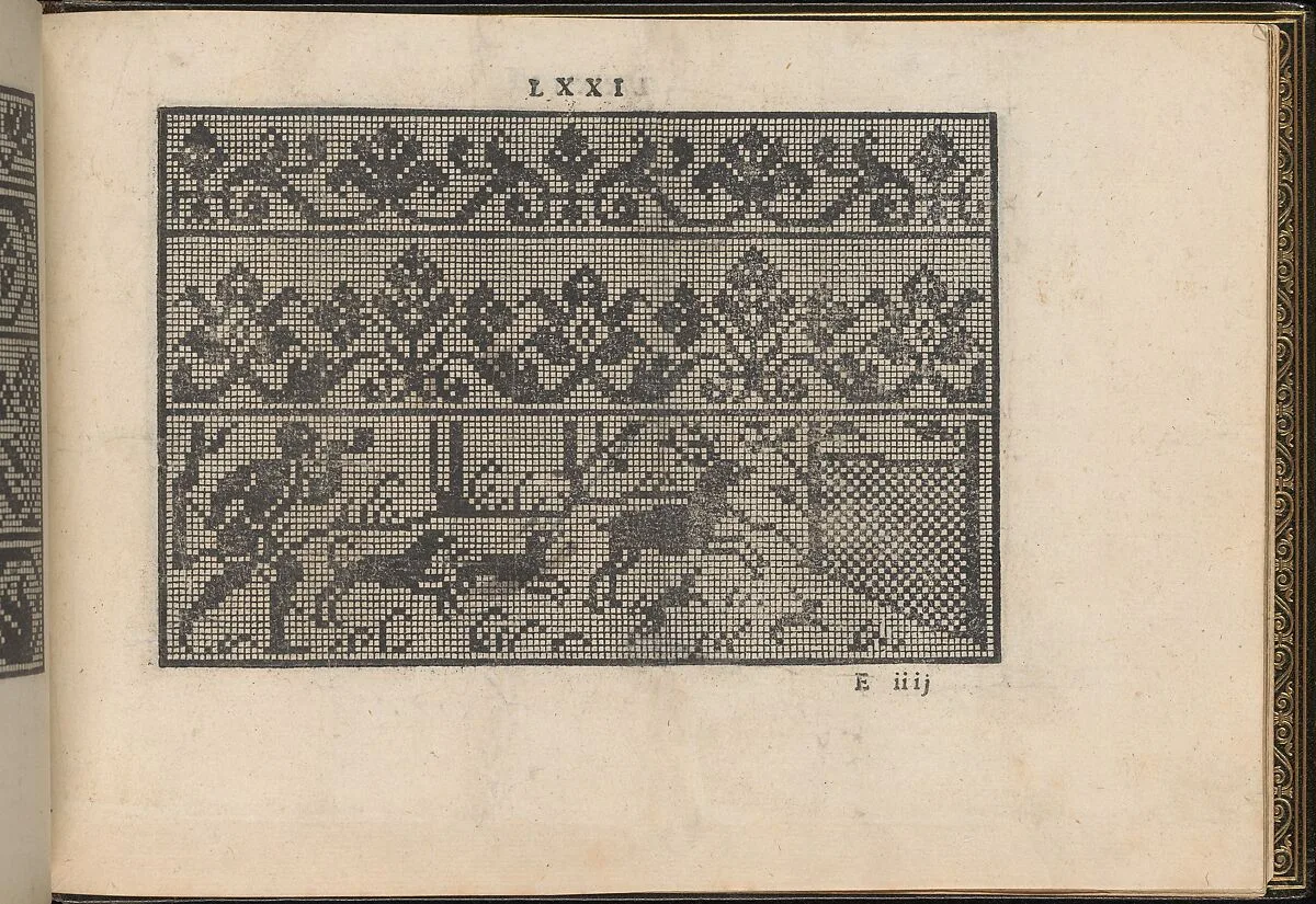 La Vera Perfettione del Disegno di varie sorti di recami, page 36 (recto) — Giovanni Ostaus|Giuseppe Salviati (Giuseppe Porta, called Il Salviati)