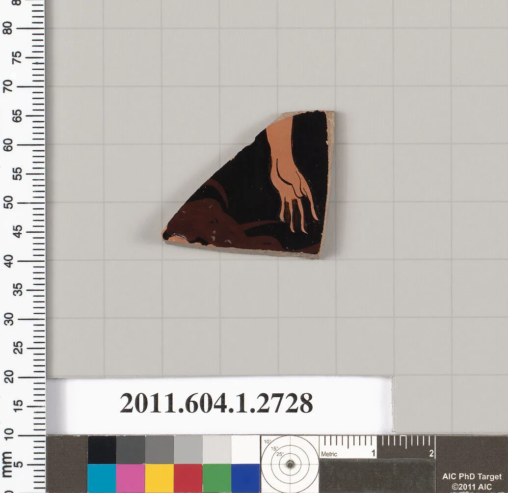 Terracotta fragment of a kylix (drinking cup) — Unknown