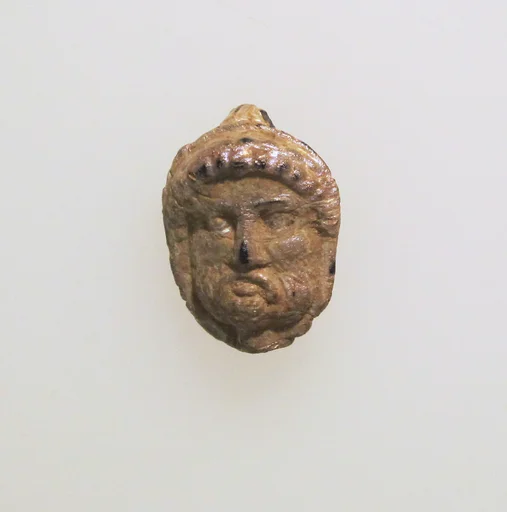Glass double-headed pendant