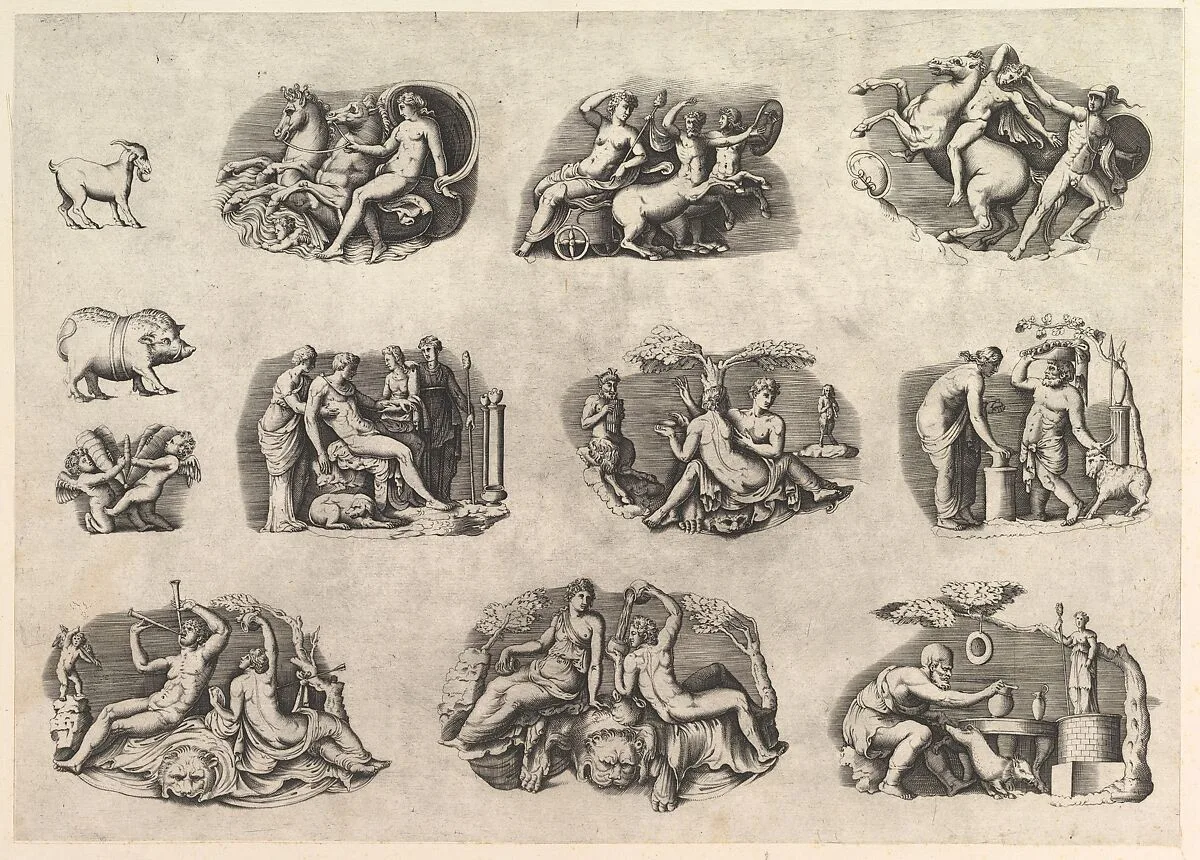 Speculum Romanae Magnificentiae: Subjects after Antique Cameos and Gems — Enea Vico|Antonio Lafreri|Anonymous, Italian, 16th century|Battista Franco