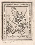 New Year's Wishes for 1924, with a bee and a skull — Marcus Behmer