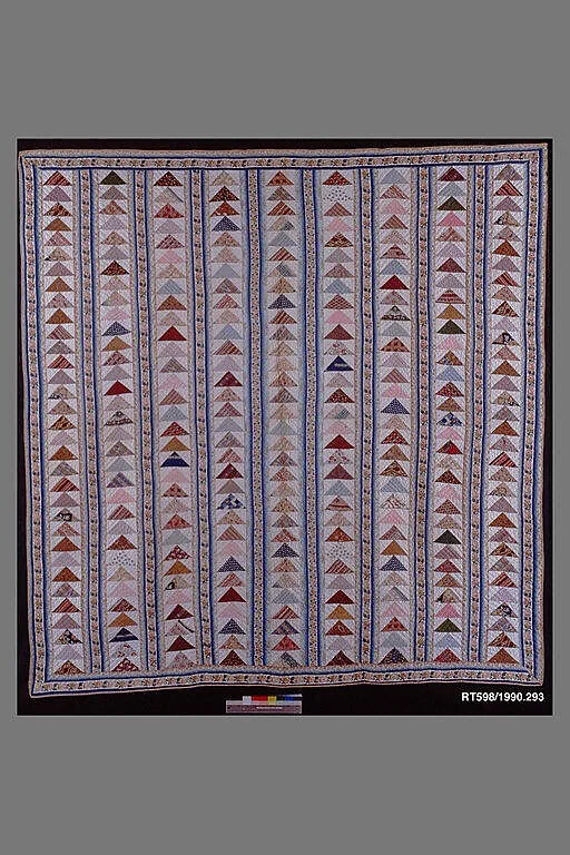 Quilt, Flying Geese pattern — Mary Spingler Fonderden Van Beuren
