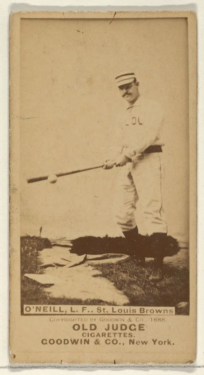 James Edward "Tip" O'Neill, Left Field, St. Louis Browns, from the Old Judge series (N172) for Old Judge Cigarettes — Goodwin & Company