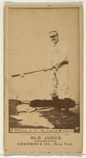 James Edward "Tip" O'Neill, Left Field, St. Louis Browns, from the Old Judge series (N172) for Old Judge Cigarettes