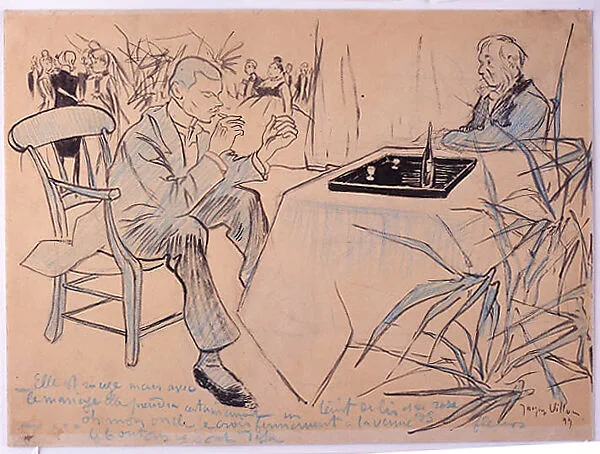 Young Man in Conversation with His Uncle — Jacques Villon