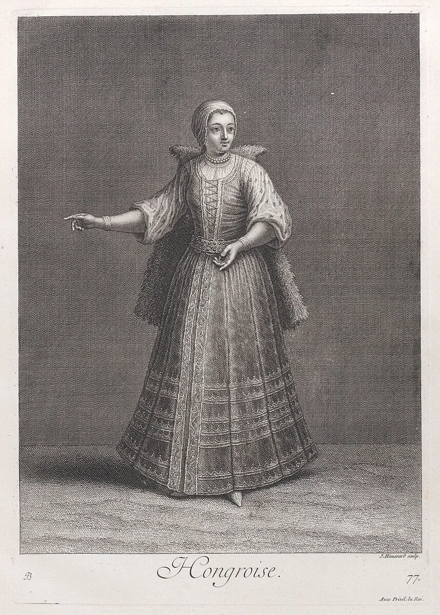 Hongroise, plate 77 from "Recueil de cent estampes représentent differentes nations du Levant" — Jacques le Hay|Jean Baptiste Vanmour