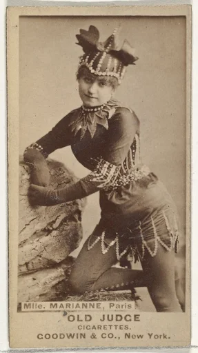 Mlle. Marianne, Paris, from the Actors and Actresses series (N171) for Old Judge Cigarettes