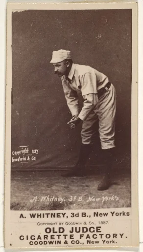 Arthur "Art" Wilson Whitney, 3rd Base, New York, from the Old Judge series (N172) for Old Judge Cigarettes
