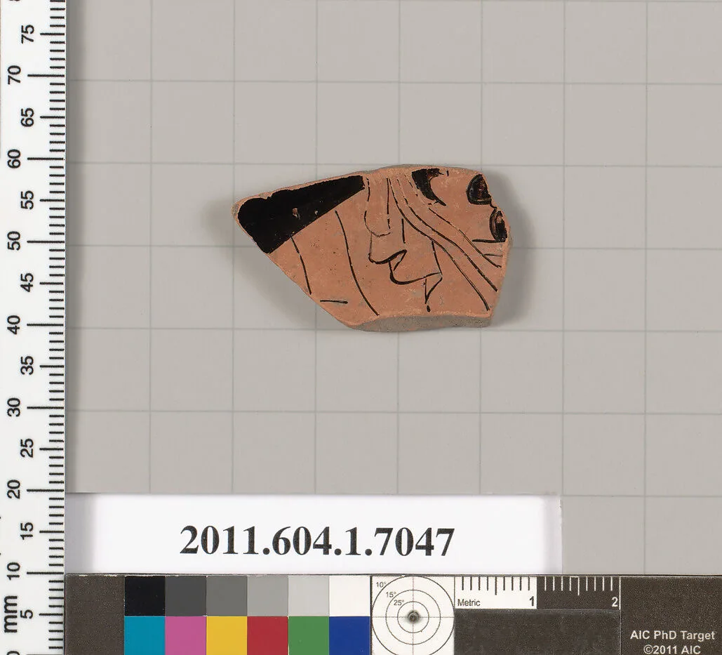 Terracotta fragment of a kylix (drinking cup) — Unknown