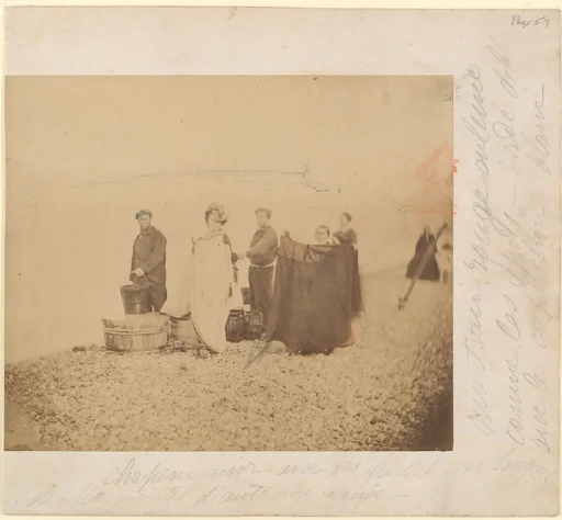 [La Comtesse with Group on a Rocky Beach]