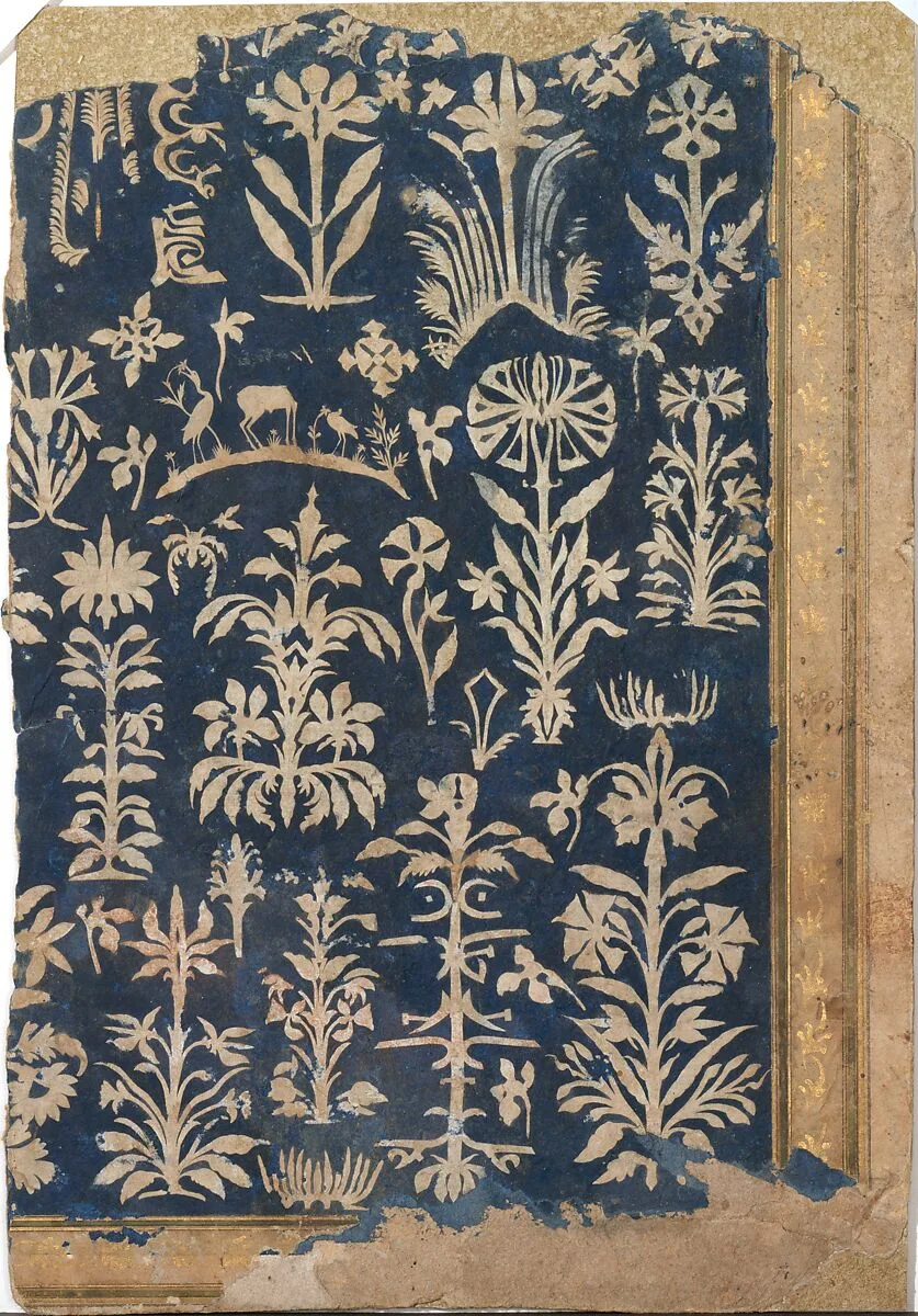 Album Page with Cut-Paper Decoration — Unknown