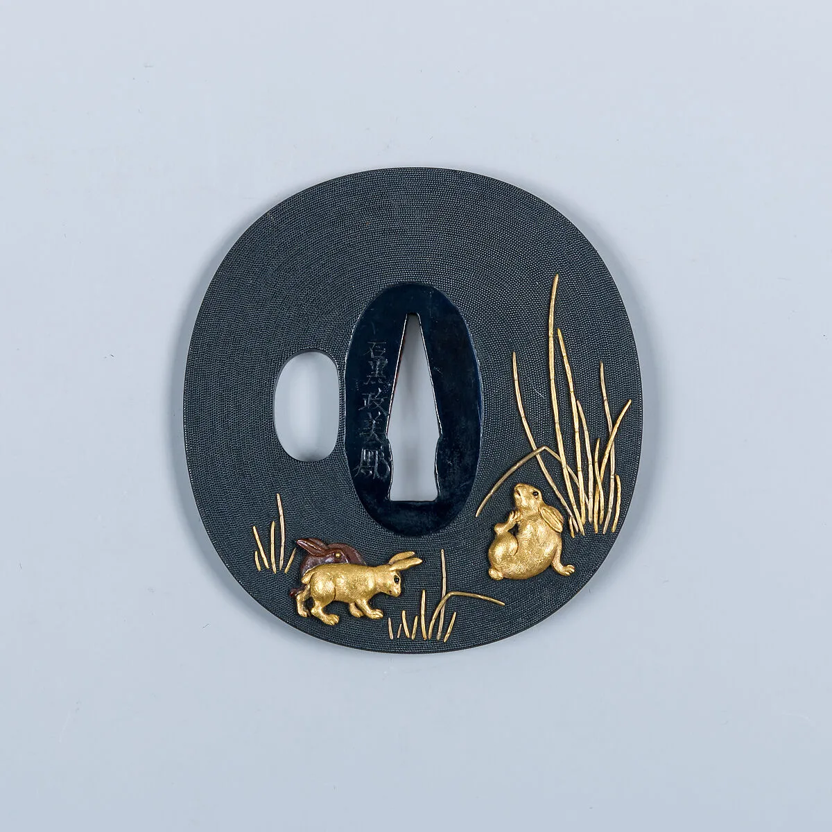 木賊兎図大小揃物 Fittings for a Pair of Swords (<i>Daishō Soroi-Mono</i>) — 石黒政美 Ishiguro Masayoshi