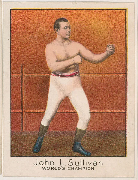 John L. Sullivan, from the Champion Athlete and Prize Fighter series (T220), issued by Mecca and Tolstoi Cigarettes — Tolstoi Cigarettes|Mecca Cigarettes