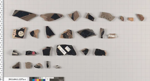 Terracotta fragments of kylikes (drinking cups)