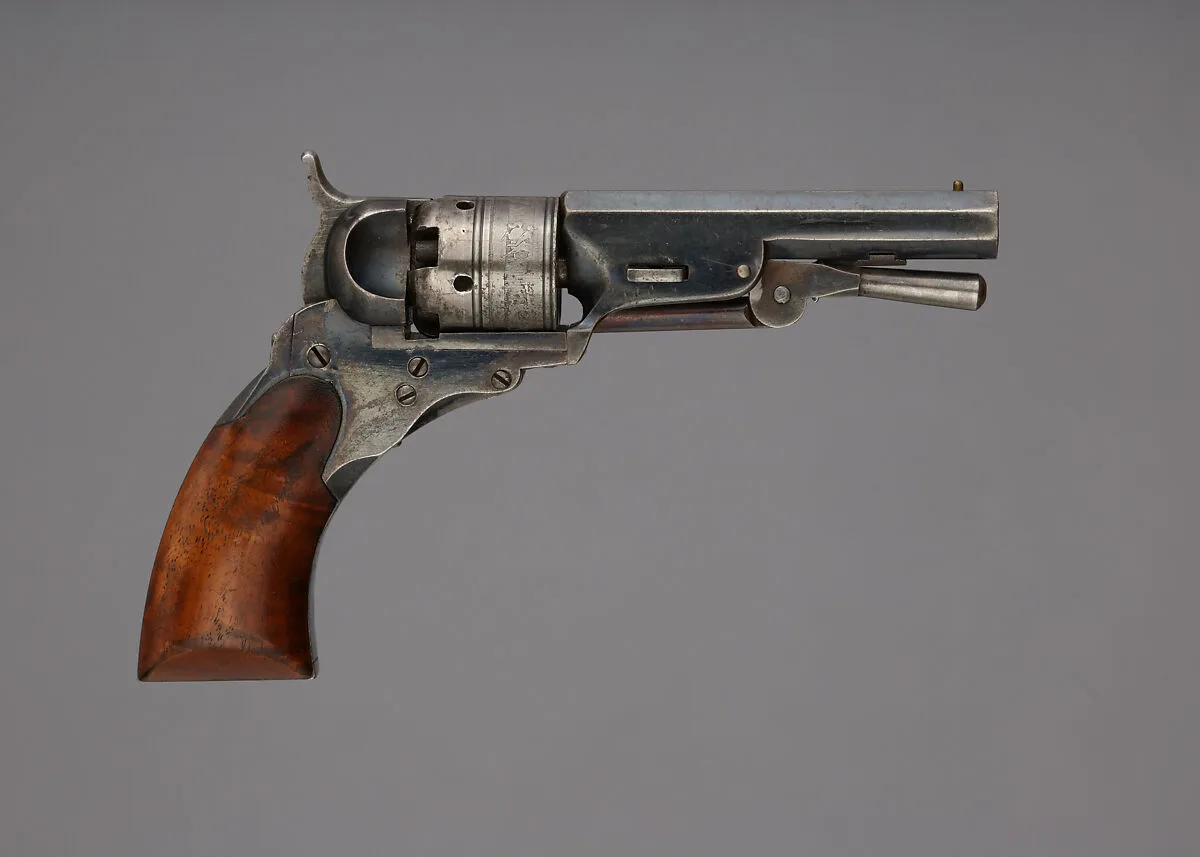 Colt Paterson Pocket Percussion Revolver, Fourth Ehlers Model, serial no. 152, with Case and Accessories — Samuel Colt